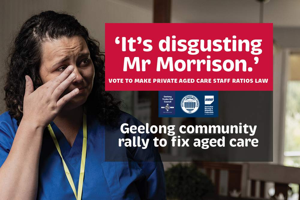 Geelong rally to fix aged care