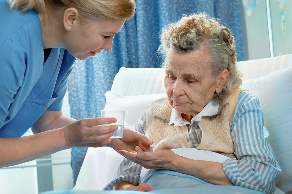 Who should administer s.4 and s.8 medications in residential aged care?