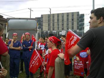 Footscray Hospital walkout, February 2012