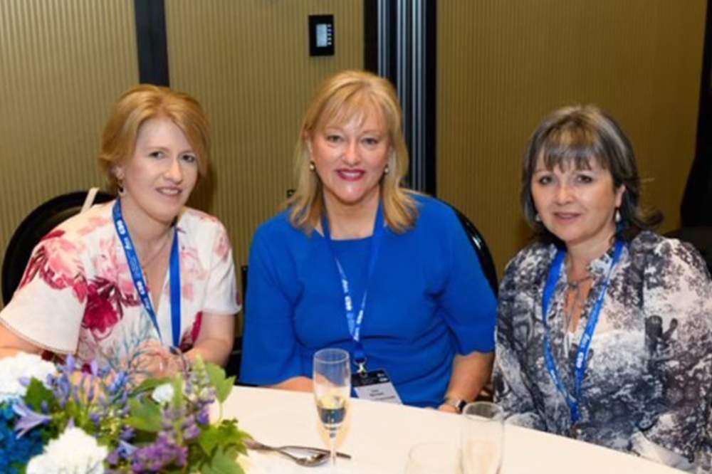SandiHatfield (r) with her OHS manager Catherine Campbell and SJOG CEO Lisa Norman