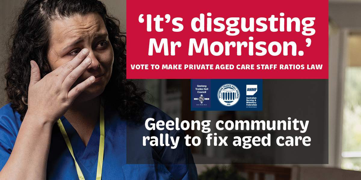 Geelong rally to fix aged care