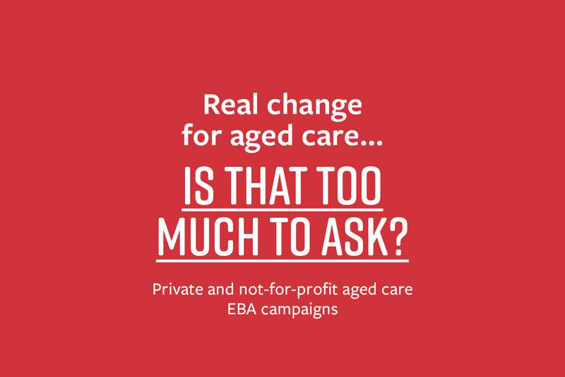 Japara aged care EBA campaign kicks off private aged care negotiations