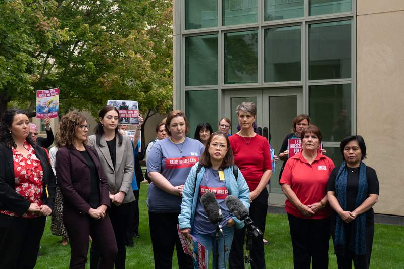 Aged care workers tell Canberra: ‘We’re exhausted, we need ratios’