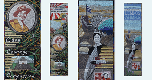 Heidelberg Repatriation Hospital memorial mosaic banners