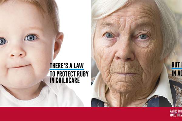 Moonee Ponds aged care ratios rally