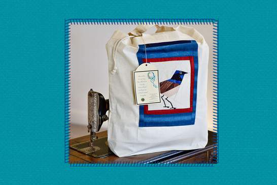 ‘When We say Goodbye’ handmade tote bag