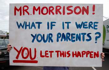 Sign outside the office of Federal Member for Monash Russell Broadbent. Photo: Penny Stephens